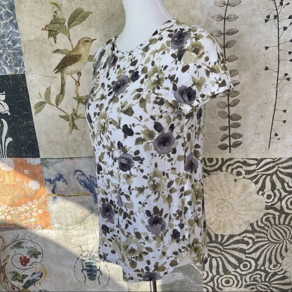 Anthropologie 9-H15 STCL Floral Short Sleeve Tee - Picture 2 of 16